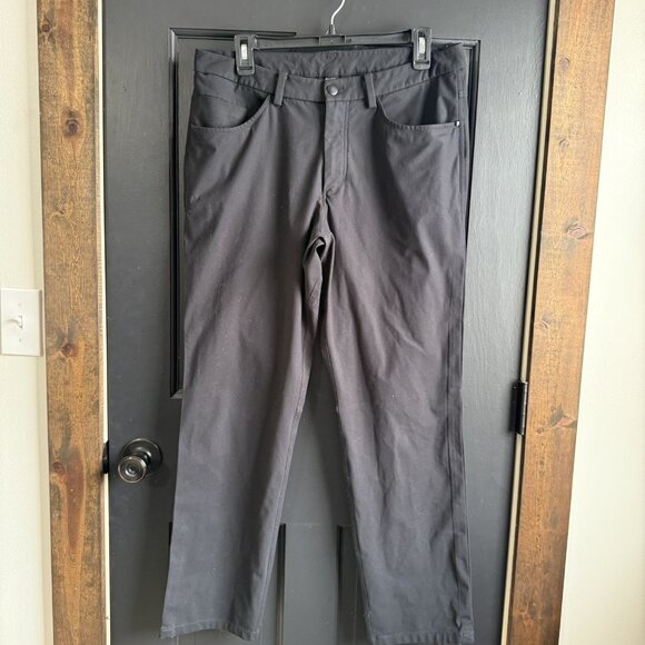 Lululemon Pants Mens 32x29.5 Black ABC Warpstreme Stretch 5 Pocket E4 - Picture 2 of 12